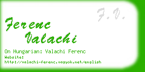 ferenc valachi business card